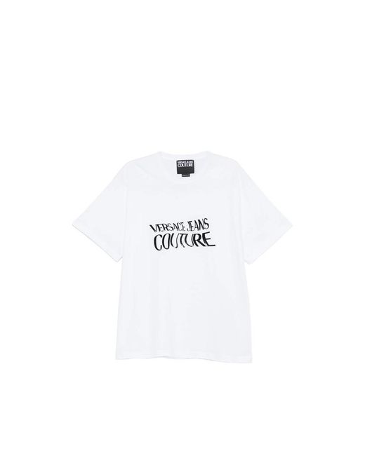 Versace Jeans Couture White Short-Sleeved T-Shirt for men