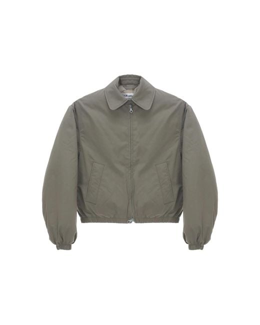 Our Legacy Gray Zip-Up Elasticated-Cuff Jacket for men