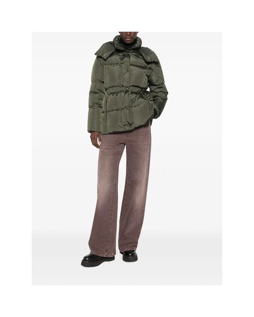Moncler Green Quilted Hooded Jacket