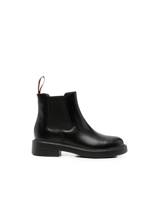Camper Black Dean Elasticated-Panel Pull-Tab Chelsea Boots