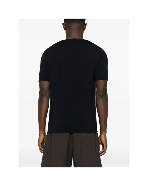 Eraldo Black Knitted T-Shirt for men