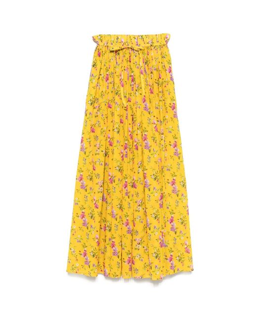 PAOLA ZUIN Yellow Calipso Maxi Skirt