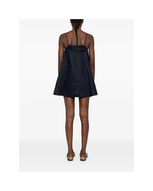 Bondi Born Black Leiden Square-Neck Mini Dress