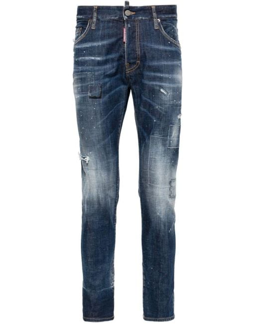 DSquared² Blue Skater Slim-Leg Jeans for men