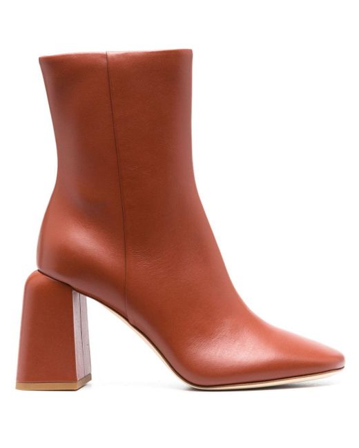 Dear Frances Brown Imani 100Mm Leather Ankle Boots
