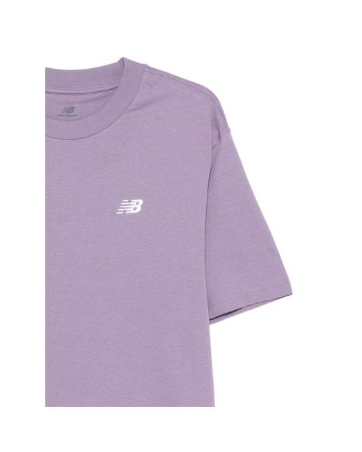New Balance Purple Essentials Relaxed-Fit T-Shirt for men