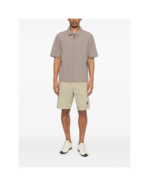 Hiking Patrol Gray Zip Short-Sleeve Shirt for men