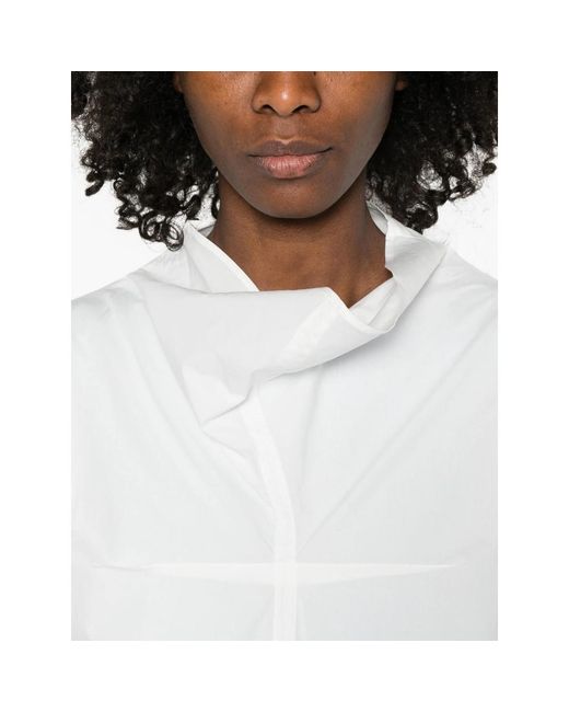 Soeur White Umea Funnel-Neck Blouse