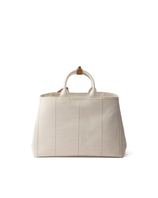 Prada Natural Neutrals Tote Bags for men