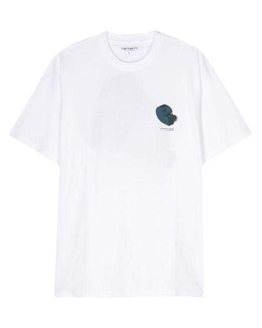Carhartt White Diagram C Organic-Cotton T-Shirt for men