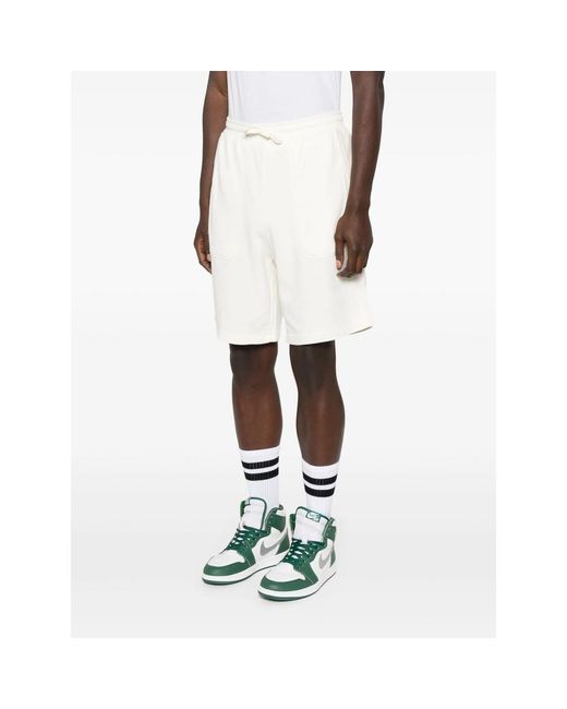 Converse White Logo-Print Track Shorts for men