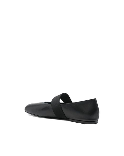 Co. Black Elastic-Strap Ballet Flats