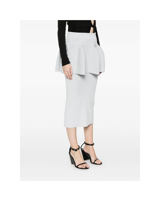 CFCL White Pottery Glitter Layered Skirt