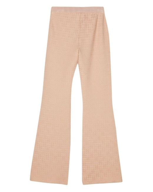 Givenchy Natural 4G-Jacquard Flared Trousers