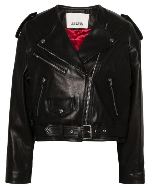 Isabel Marant Black Leather Biker Jacket