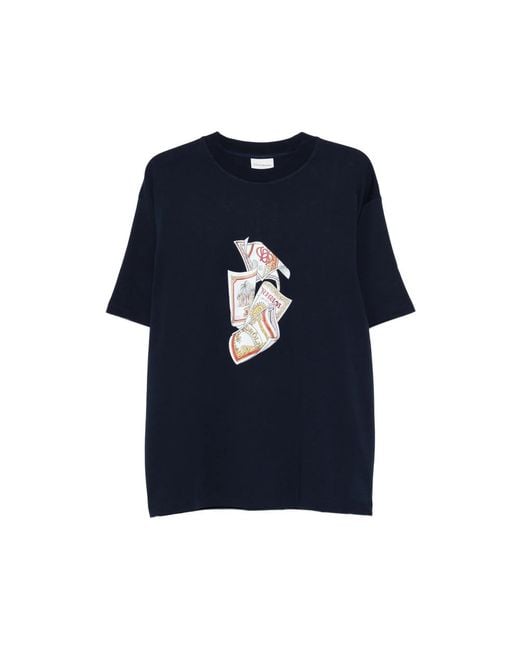 Drole de Monsieur Blue Rum Labels T-Shirt for men