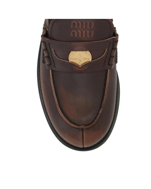 Miu Miu Brown Loafers