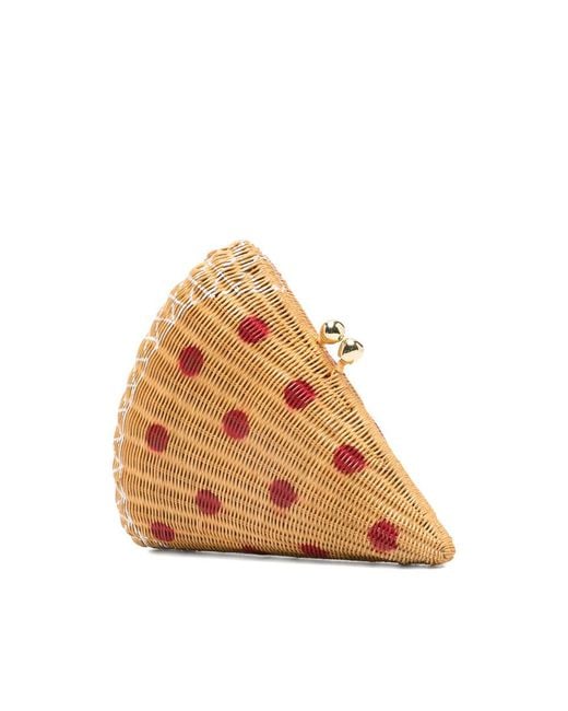 Serpui Natural Pizza Clutch Bag