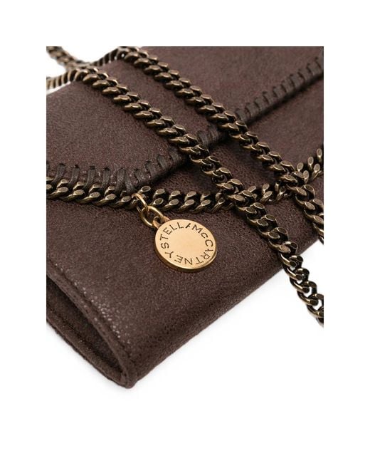 Stella McCartney Brown Falabella Wallet-On-Chain Clutch Bag