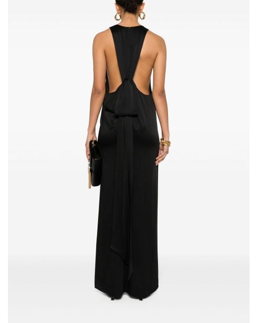 Saint Laurent Black Knot-Detail Dress