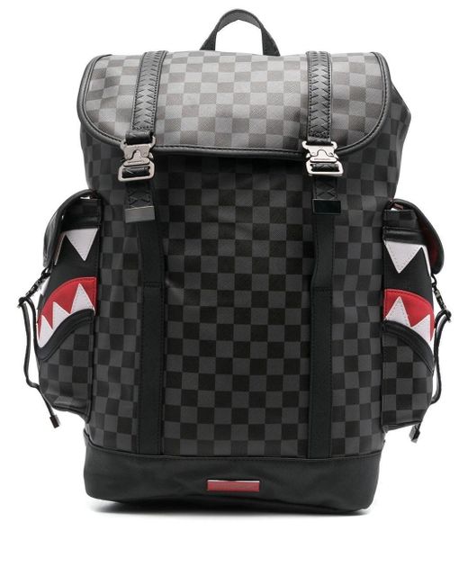 Sprayground Black Shark-print Detail Backpack for men