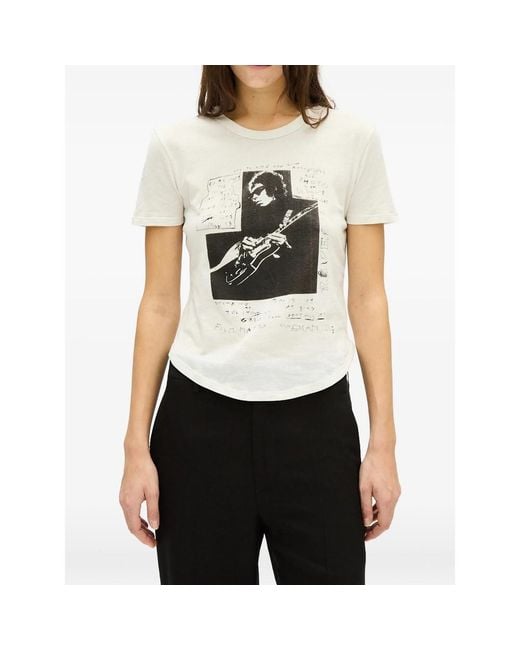 Ann Demeulemeester Multicolor Floor Curved-Hem T-Shirt