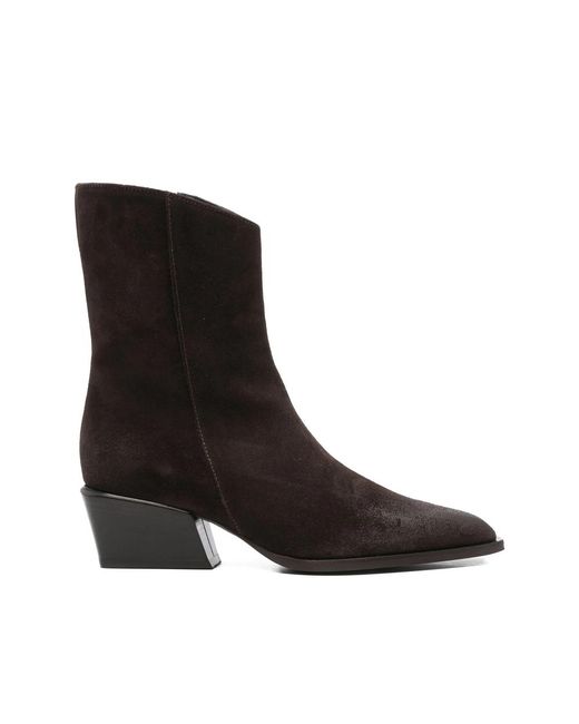 Poeve Black 50Mm Pointed-Toe Block-Heel Boots