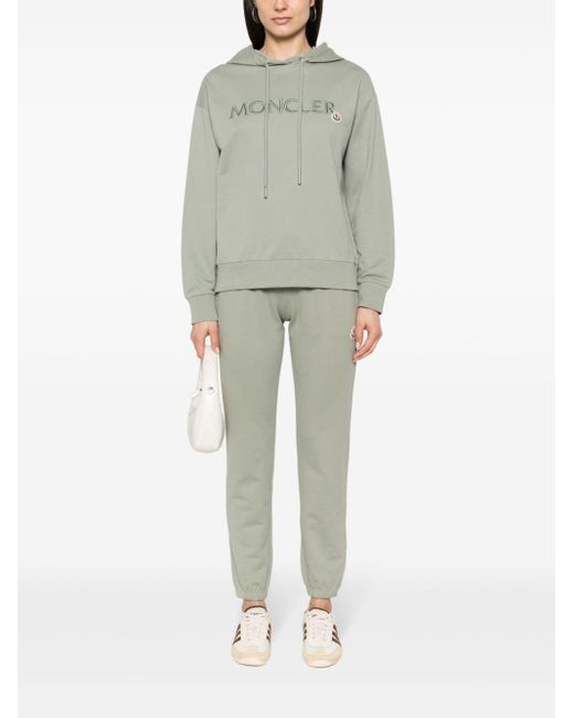 Moncler Gray Logo-embroidered Hoodie