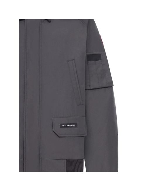 Canada Goose Gray Logo-Patch Padded Jacket for men