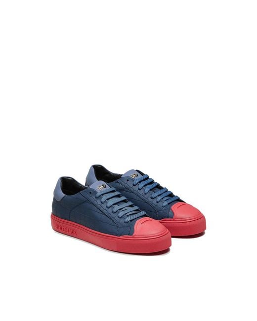 HIDE & JACK Blue Embossed Sneakers for men
