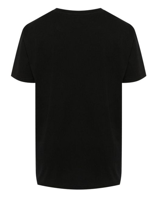 Egonlab Black Graphic-Print Cotton T-Shirt for men