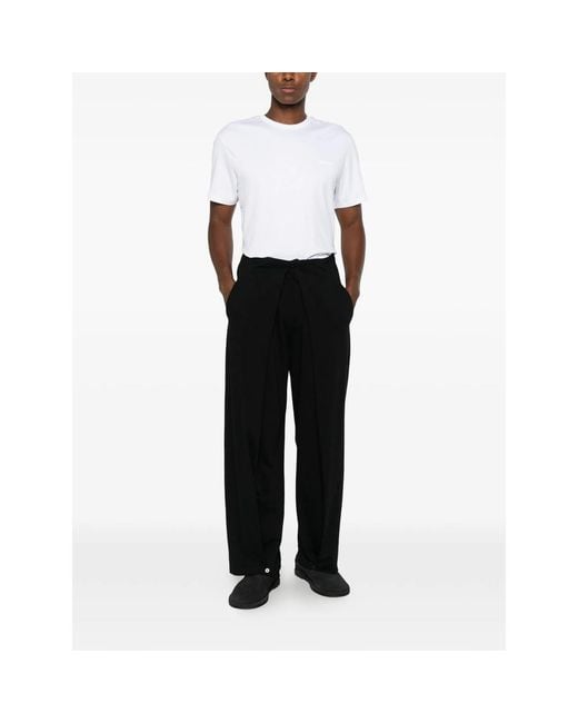 Calvin Klein White Logo-Patch Short-Sleeve T-Shirt for men