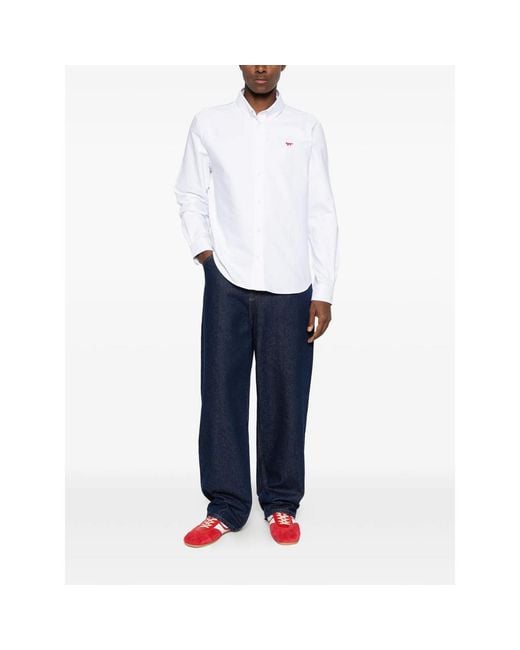 Maison Kitsuné White Shirt Cotton for men