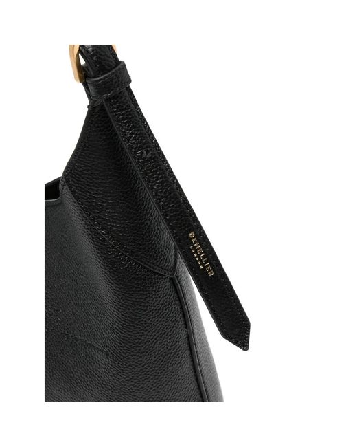 DeMellier London Black Siena Padlock-Detail Bucket Bag