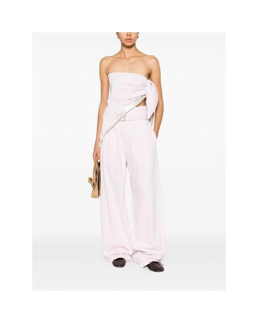 Agolde Pink Corset Belted Jeans