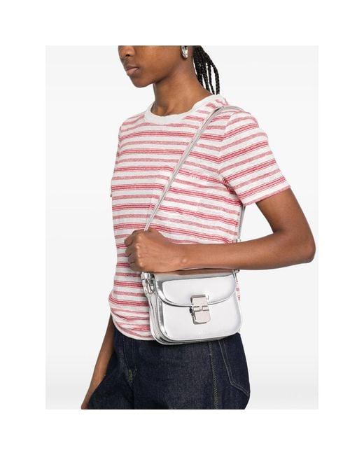 A.P.C. White Shoulder Bags