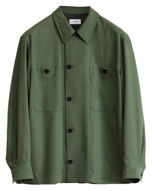 Lemaire Green Military-inspired Shirt Jacket