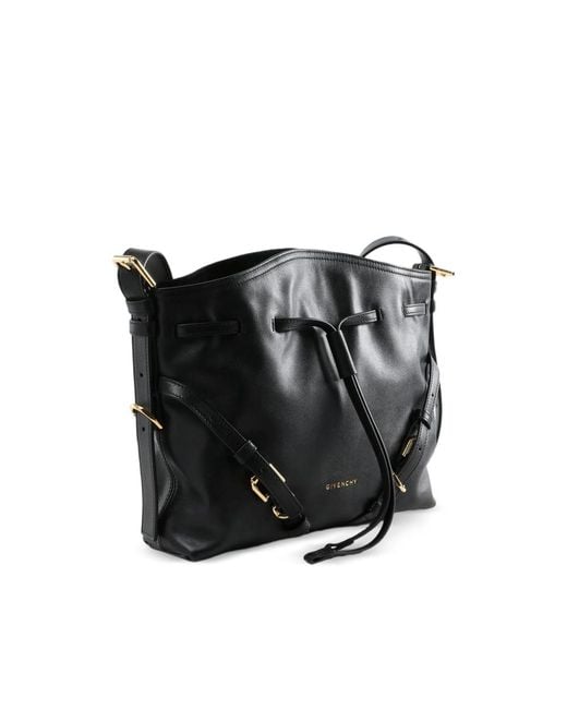 Givenchy Black Small Voyou Leather Bucket Bag