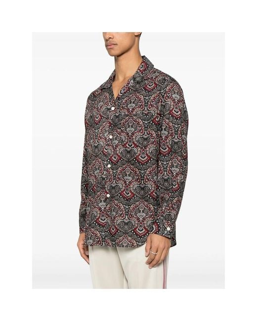 Needles Gray Bandana-Print Shirt for men
