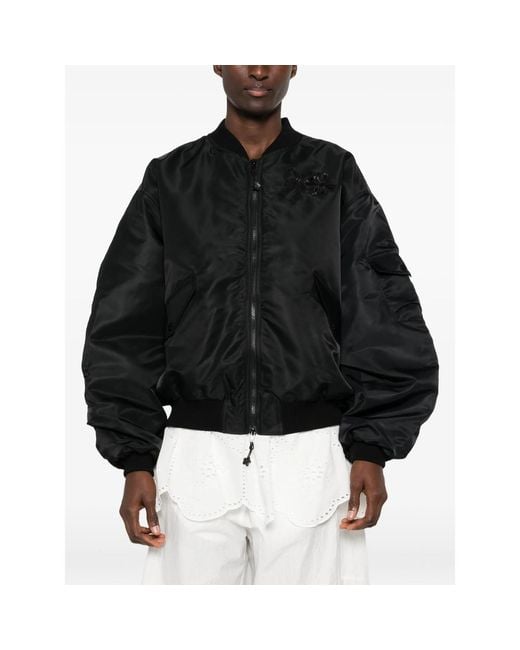 CECILIE BAHNSEN Black Bow-Detail Ruched Jacket
