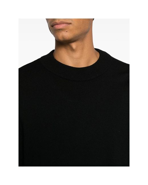 sunflower Black Crew-Neck Merino-Wool Jumper for men