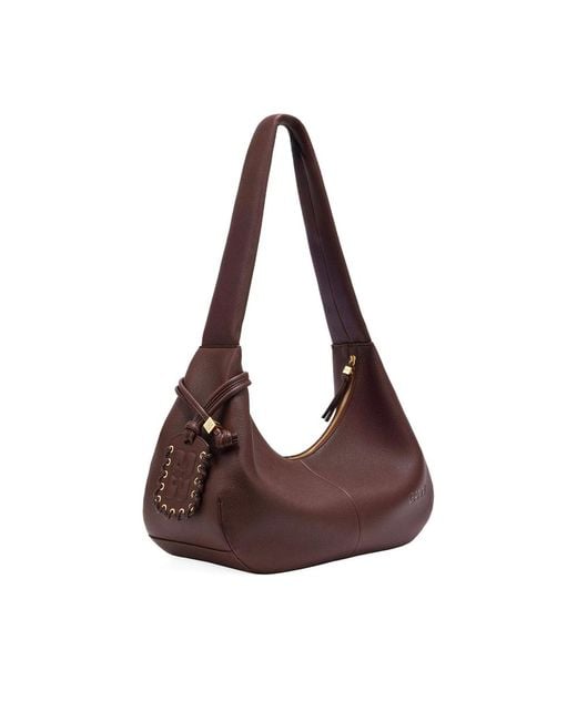 Ganni Brown Medium Hobo Tote Bag