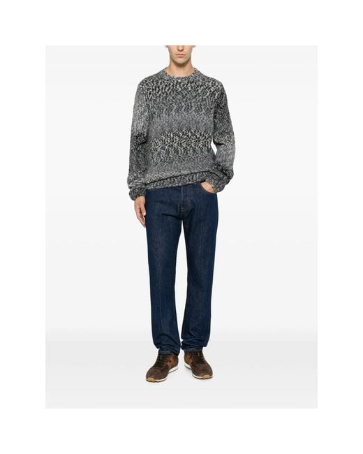 Dondup Blue Logo-Plaque Straight-Leg Jeans for men