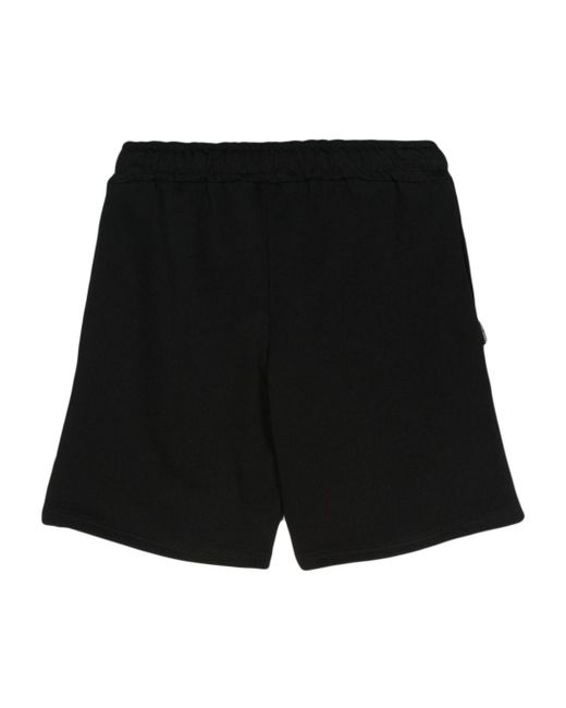 FAMILY FIRST Black Logo-Printed Cotton Shorts for men