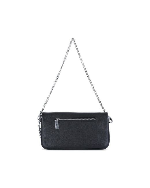 Zadig & Voltaire Black Mini Rock Leather Clutch Bag