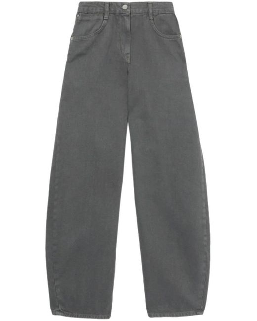 Low Classic Gray High-Rise Loose-Fit Tapered Jeans