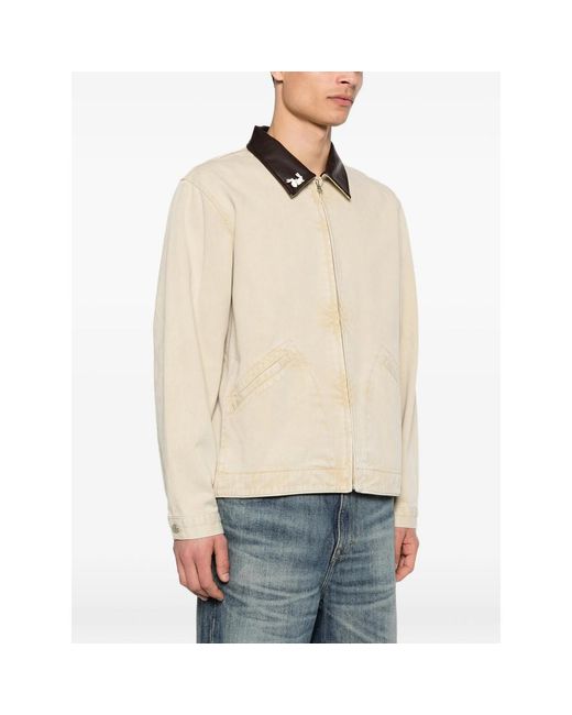 Carne Bollente Natural Polo-Collar Zip-Fastening Jacket for men