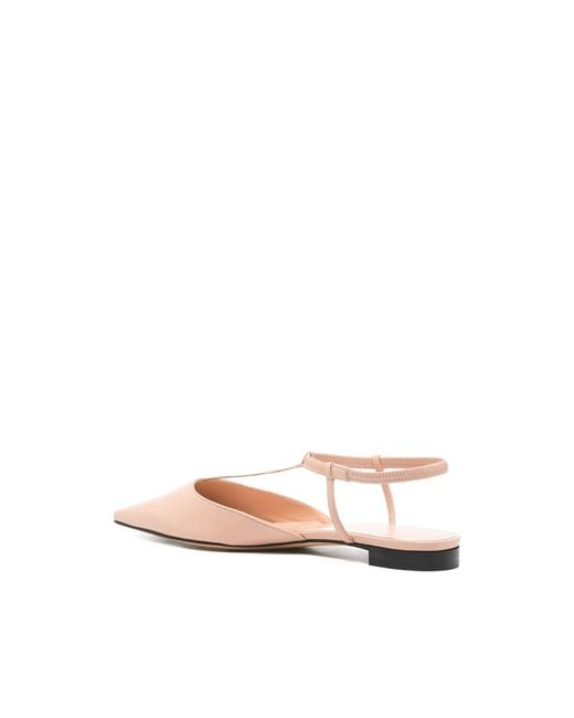 Eraldo Pink Point-Toe Flat Pumps
