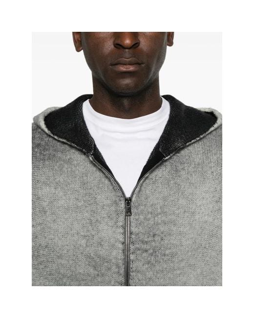 Avant Toi Gray Zip-Up Sweater for men