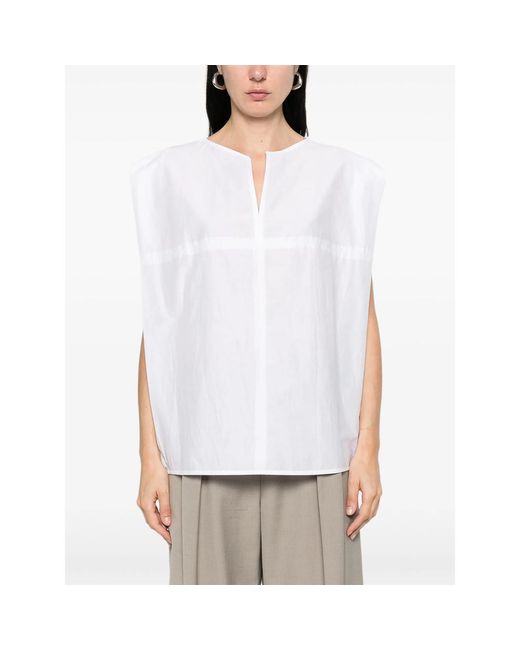 Soeur White Isalys V-Neck Top